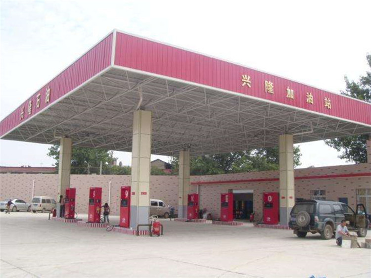 吉首加油站钢结构网架案例9